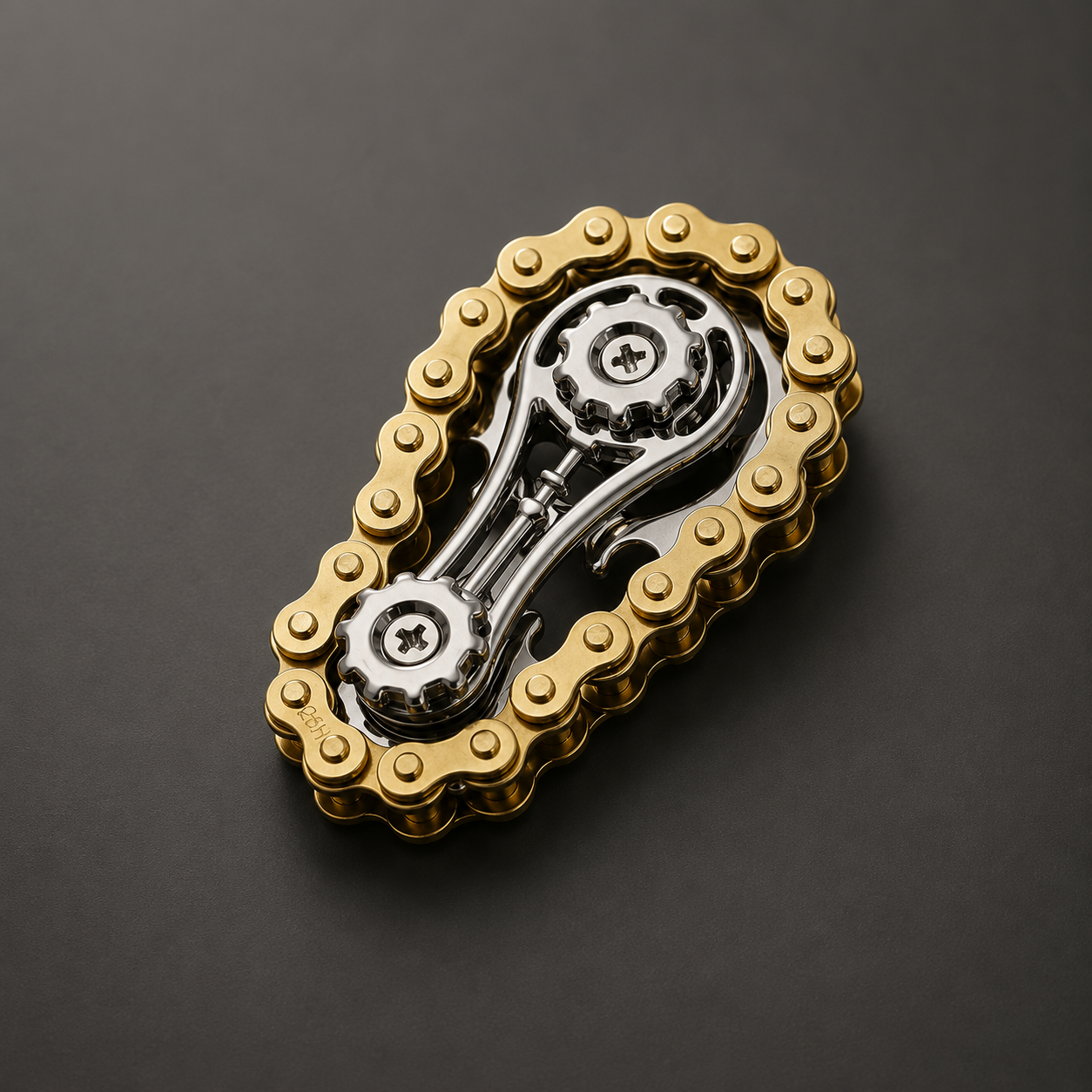 FidgetLab Gear Chain Spinner – Metalowy Spinner Łańcuchowy EDC