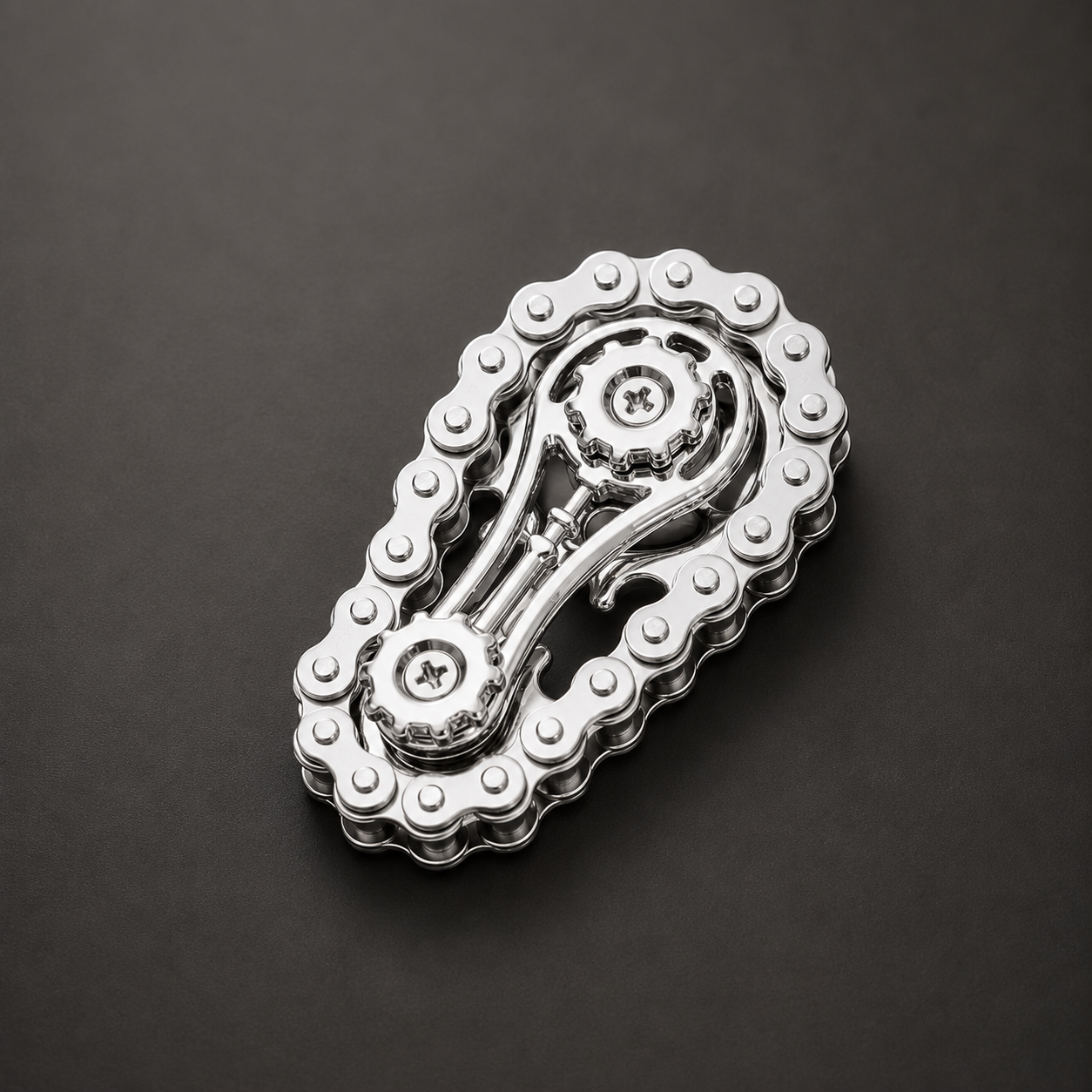 FidgetLab Gear Chain Spinner – Metalowy Spinner Łańcuchowy EDC