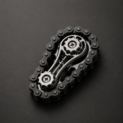 FidgetLab Gear Chain Spinner – Metalowy Spinner Łańcuchowy EDC